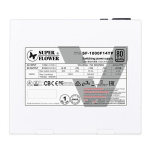 Super Flower Leadex V Platinum PRO White, 80+ Platinum, 1000W