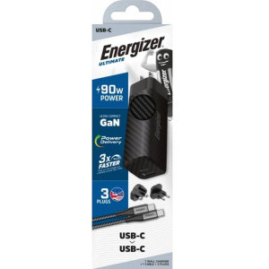 Energizer A90MUC, 1x USB-C, 1x USB, 90W, cablu USB-C (adaptor US, UK, EU)