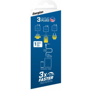 Energizer A20MUWH, 1x USB-C, 20W, (US, UK, EU)
