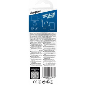 Energizer USB Male la USB-C Male, conector 90 grade, 2 m, Black