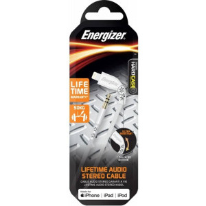 Energizer C41ROJALIHT, Lightning Male la Jack 3.5 mm Male, 1.5 m, White