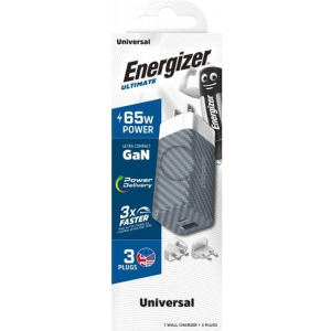 Energizer A65MU, 1x USB-C, 1x USB, 65W (adaptor US, UK, EU)