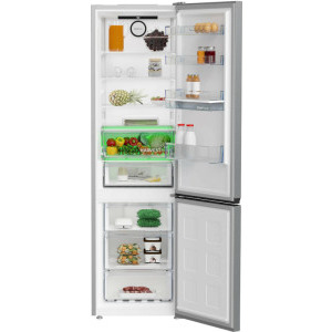 Beko B3RCNA404HDXB1, 355 L, Clasa E, No Frost, HarvestFresh, AeroFlow, Dozator apa, 203 cm, Argintiu