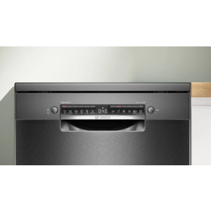 Bosch SMS4EMC06E, 14 seturi, 6 programe, Clasa B, EfficientDry, VarioFlex, VarioDrawer, Rackmatic, 60 cm, Inox negru