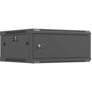 Lanberg WF01-6604-00B 4U, Wall mount, 600 x 600, Metal door, Negru