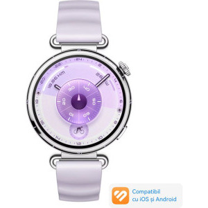 Huawei Watch GT 6, 41mm, Steel Stainless Steel, curea Purple Fluoroelastomer