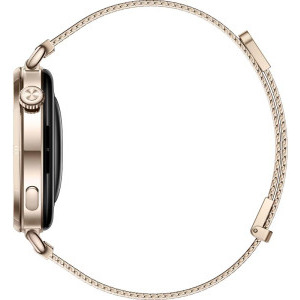 Huawei Watch GT 6, 41mm, Gold Stainless Steel, curea Gold Milanese