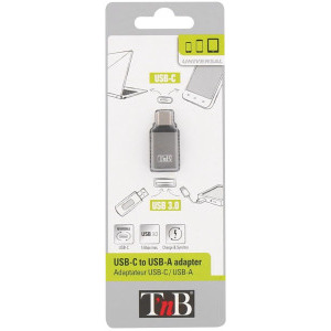 TnB 1x USB-C Male - 1x USB 3.0 tip A Female, Gri