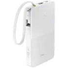 Baterie externa Baseus EnerFill FC51 Bipow2 Pro, 10000 mAh, 1x USB, 1x USB-C, 22.5 W, Display, Cablu USB-C integrat, White