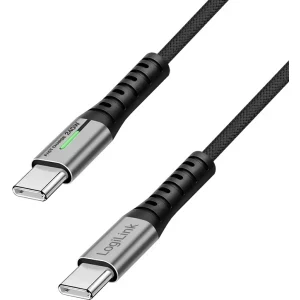 Cablu de date / adaptor Logilink CU0442 USB-C Male la USB-C Male, 240 W, 1 m, Black