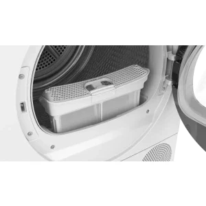 Bosch WQB246CNBY, Pompa de caldura, 9 kg, Clasa B, AutoDry, Smart Dry, Self Cleaning Condenser, Home Connect, Iluminare interioara, Alb