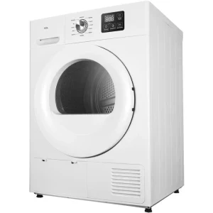 TCL DF0816WE0, Pompa de caldura, 8 kg, Clasa E, Auto Dry, Quick Dry, Gentle Dry, Alb