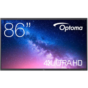 Tabla interactiva Optoma 86 MultiBoard UHD 4K, Procesor Cortex A76 Octa Core, 8GB RAM, 64GB flash, Android 13
