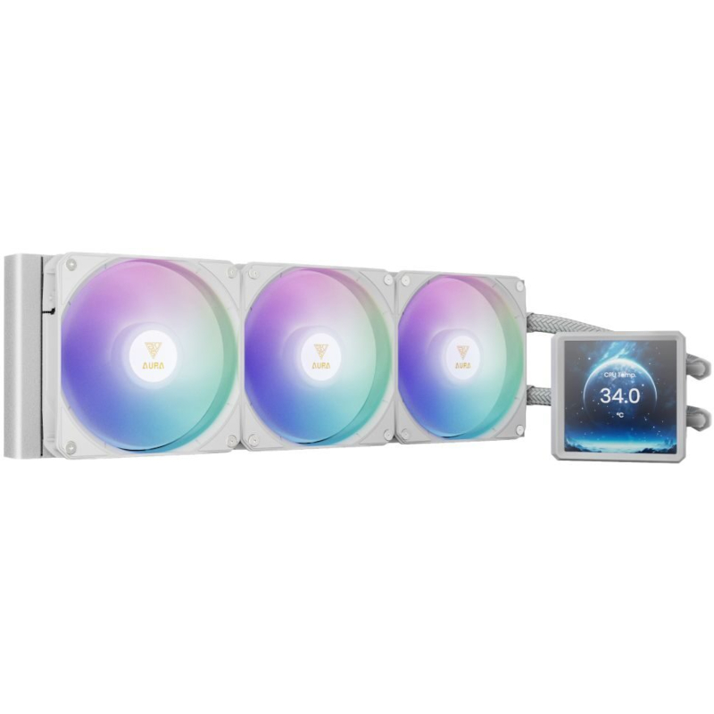 Cooler CPU Gamdias Aura GL360 Lite, iluminare aRGB, 800 - 1800rpm (Negru) - imagine 2