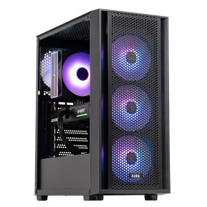 PC Gaming ZMEU Elite Esports Edition, Intel i5-12400F 2.5GHz, 16GB DDR4, 500GB SSD, RTX 5060 8GB GDDR7, Iluminare RGB