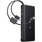 Baterie externa Baseus EnerFill FC41, 20000 mAh, 1x USB, 1x USB-C, 100 W, Display, 2x Cabluri USB-C integrate, Black