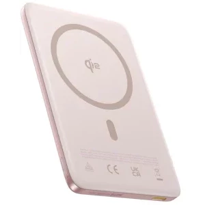 Baterie externa Baseus PicoGo AM41 Ultra-Slim Magnetic, 10000 mAh, 1x USB-C, 27 W, Qi2, Pink