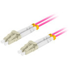 Cablu retea Lanberg Fiber Optic Patchcord MM LC/UPC-LC/UPC Duplex OM4 1 m LSZH Violet