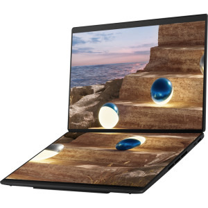 ASUS 14'' Zenbook DUO UX8407AA, 3K OLED 144Hz Touch, Procesor Intel® Core™ Ultra X9 388H (18M Cache, up to 5.10 GHz), 32GB LPDDR5X, 1TB SSD, Intel Arc B390, Win 11 Pro, Moher Gray