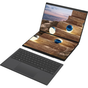 ASUS 14'' Zenbook DUO UX8407AA, 3K OLED 144Hz Touch, Procesor Intel® Core™ Ultra X9 388H (18M Cache, up to 5.10 GHz), 32GB LPDDR5X, 2TB SSD, Intel Arc B390, Win 11 Pro, Moher Gray