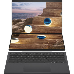 ASUS 14'' Zenbook DUO UX8407AA, 3K OLED 144Hz Touch, Procesor Intel® Core™ Ultra X9 388H (18M Cache, up to 5.10 GHz), 32GB LPDDR5X, 2TB SSD, Intel Arc B390, Win 11 Pro, Moher Gray