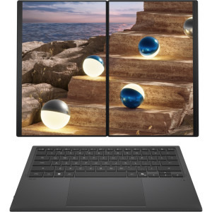 ASUS 14'' Zenbook DUO UX8407AA, 3K OLED 144Hz Touch, Procesor Intel® Core™ Ultra X9 388H (18M Cache, up to 5.10 GHz), 32GB LPDDR5X, 2TB SSD, Intel Arc B390, Win 11 Pro, Moher Gray