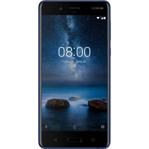 Nokia 8, Ecran Quad HD, Gorilla Glass 5, Snapdragon 835 2.5 GHz, 64GB, 4GB RAM, Single SIM, 4G, NFC, 3-Camere: 13 mpx + 13 mpx + 13 mpx, Optic ZEISS, Polished Blue