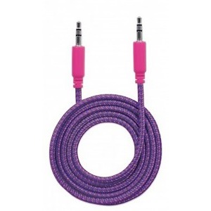 Cablu audio Manhattan Jack 3.5 mm Male - Jack 3.5 mm Male, 1m, mov - roz