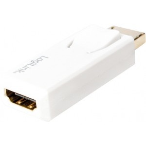 Logilink 1x DisplayPort Male - 1x HDMI Female, alb