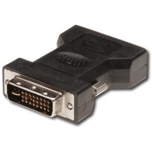 Assmann 1x DVI-I Male - 1x VGA Female, Dual Link, negru