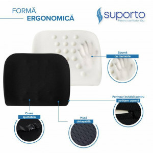 Suporto Set perna sezut confort si perna lombara compact