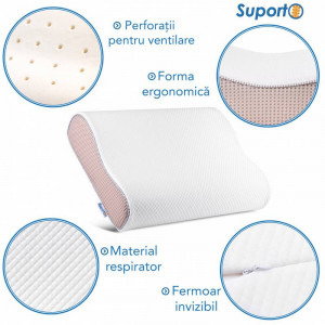 Suporto Set 2x perne ortopedice spuma cu memorie