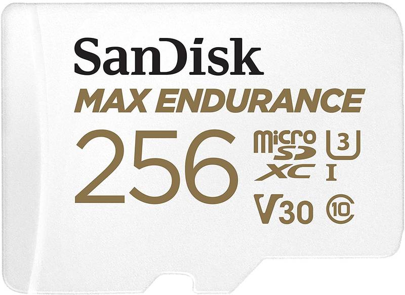 Card memorie SanDisk microSD Max Endurance UHS-I U3 V30 Class 10 256GB + adaptor