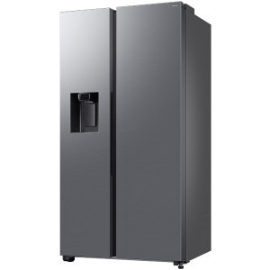 Samsung RS70F64KETEO, 640 L, Clasa E, Full No Frost, Digital Inverter, All Around Cooling, SpaceMax, Metal Cooling, AI Energy, SmartThings, Dozator de apa & gheata, Control electronic, 178 cm, Argintiu