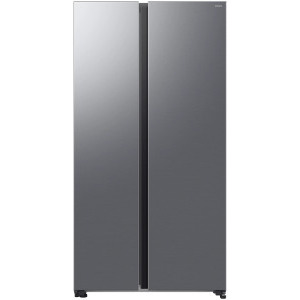 Frigider Side By Side Samsung RS70F64KETEO, 659 L, Clasa E, Full No Frost, Digital Inverter, All Around Cooling, SpaceMax, Metal Cooling, AI Energy, SmartThings, Control electronic, 178 cm, Argintiu