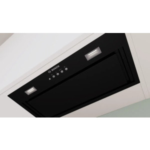 Bosch integrata DLN56AC60, Putere de absorbtie 645 m3/h, Clasa B, 4 trepte de viteza, Iluminare LED, 52 cm, Negru