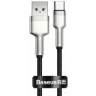Cablu de date / adaptor Baseus Cafule Metal, USB Male la USB-C Male, 66 W, 0.25 m, Black