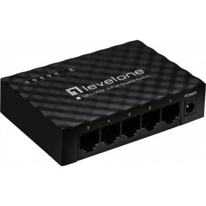 Switch LevelOne Gigabit GEU-0522 Black