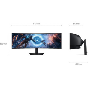 Samsung Gaming Odyssey G9 LS49FG910EUXEN Curbat 49 inch DQHD VA 1 ms 144 Hz HDR FreeSync Premium Pro