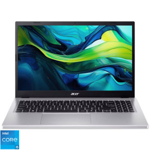 Laptop Acer 15.6'' Aspire Go 15 AG15-71P, FHD IPS, Procesor Intel® Core™ i5-13420H (12M Cache, up to 4.60 GHz), 16GB DDR5, 1TB SSD, Intel UHD, No OS, Pure Silver