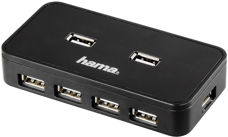 Hub USB Hama 1:7 USB 2.0 Black