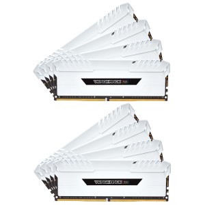Corsair Vengeance White RGB LED 128GB DDR4 3000MHz CL16 Quad Channel Kit