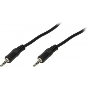 Cablu audio Logilink Jack 3.5 mm Male - Jack 3.5 mm Male, 1m, negru
