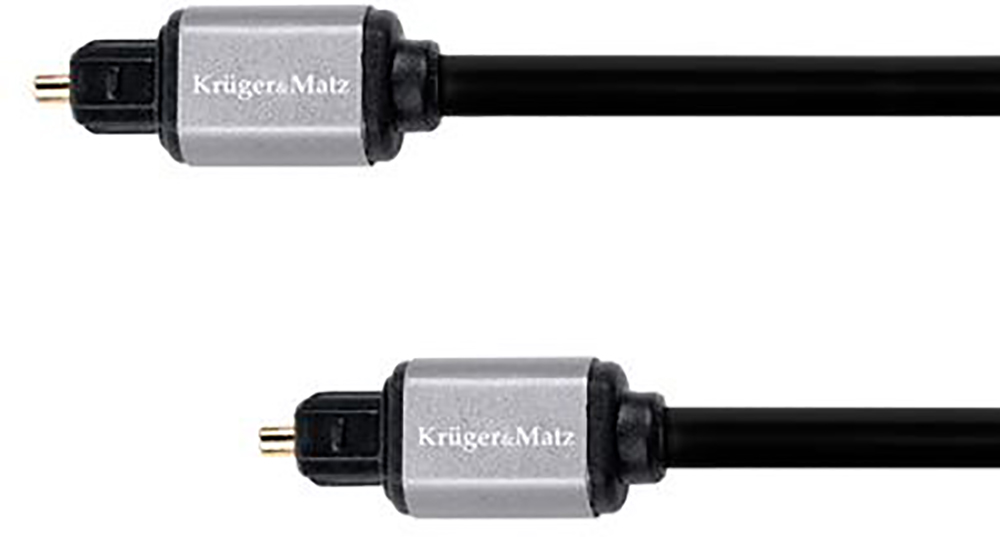 Cablu audio Kruger&Matz S/PDIF Optic Male - S/PDIF Optic Male, 2m, negru