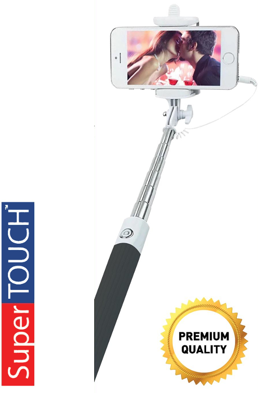 Selfie stick Super Touch Monopod Black, conectare Jack