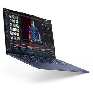 Lenovo 14.5'' Yoga Slim 7 14Q8X9, 3K OLED 90Hz Touch, Procesor Qualcomm Snapdragon X Elite X1E-78-100, 32GB LPDDR5X, 1TB SSD,  Qualcomm Adreno, Win 11 Pro (on ARM), Cosmic Blue