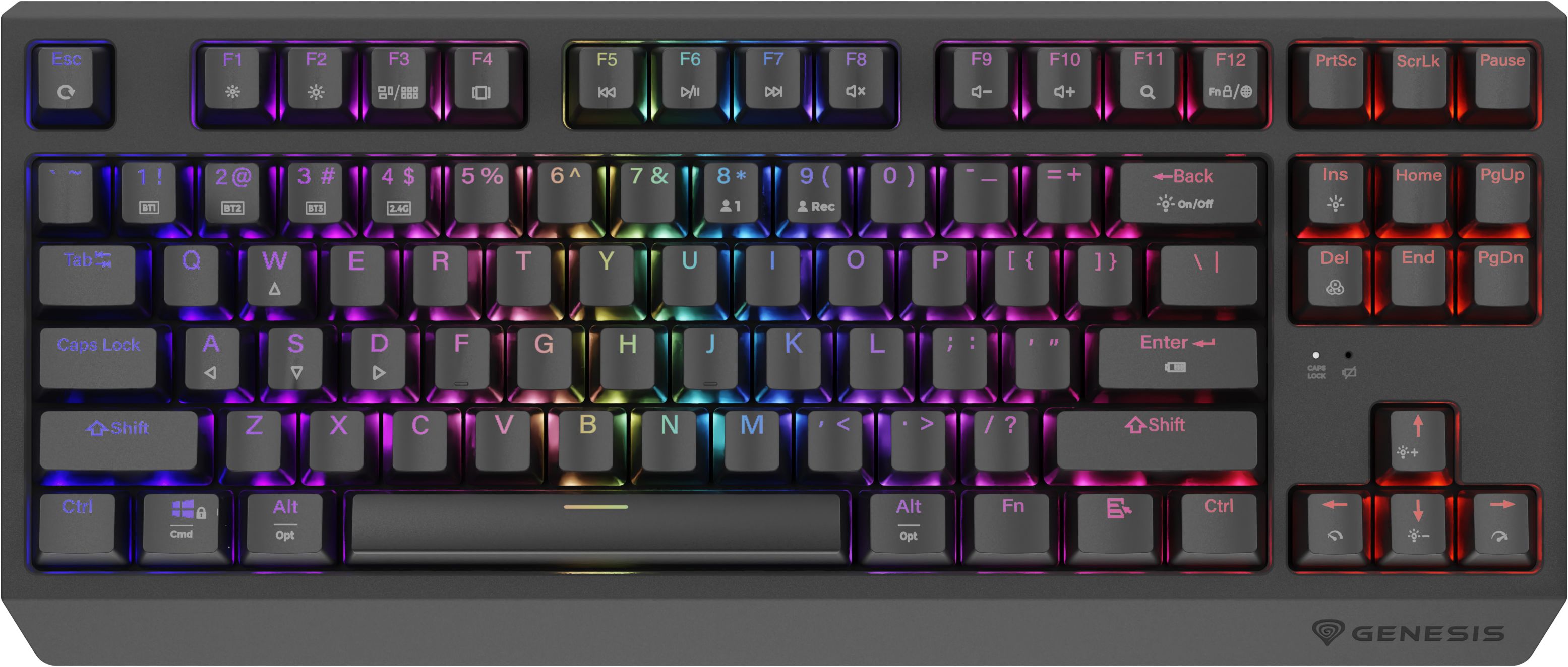 Tastatura Gaming Genesis THOR 230 TKL Black Wireless Outemu Red Switch Mecanica