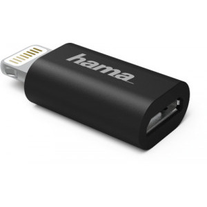 Cablu de date / adaptor Hama Adaptor Lightning Male la microUSB Female, Black
