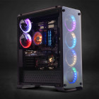 Gaming Black ShotgunX2, AMD Ryzen 7 2700X 3.7GHz, 16GB DDR4, 2TB HDD + 256GB SSD, RTX 2080 8GB GDDR6, Iluminare RGB