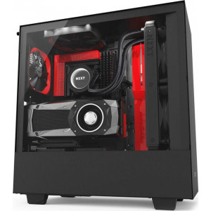 NZXT H500 Matte Black/Red